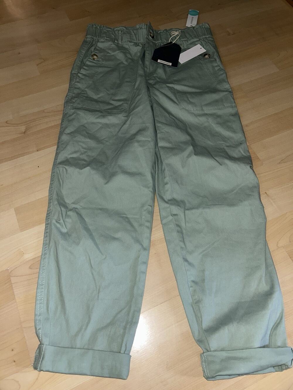 Democracy Paper Bag Pull On Pants Size 8 Light Green NWT